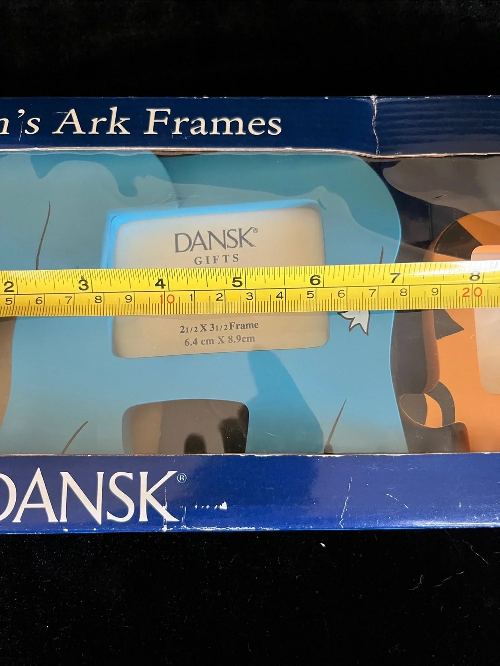 DANSK 3 Picture Frame Set NOAH’S Ark Lion Elephant Tiger New